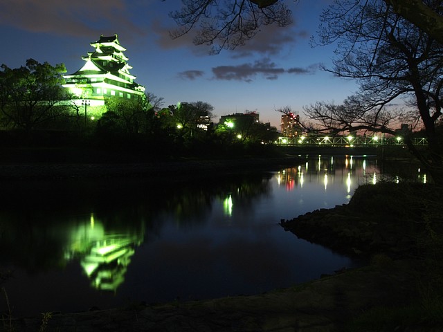 後楽園から見る岡山城