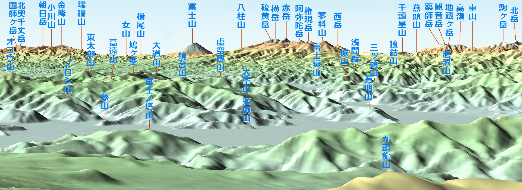 高妻山から南南東/85mm