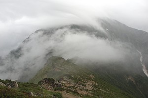 鹿島槍を見返す