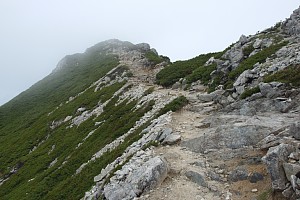 唐松岳山頂直下