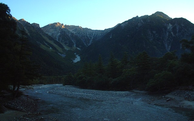 河童橋から梓川上流