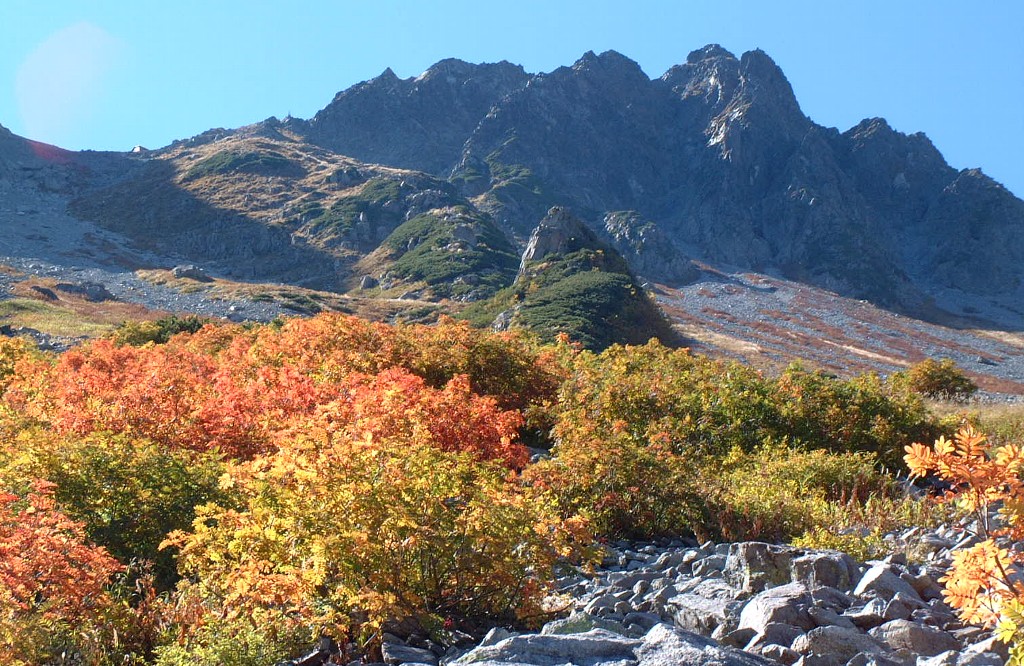紅葉の涸沢岳