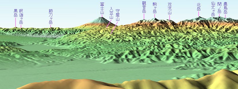 常念岳から南東／100mm