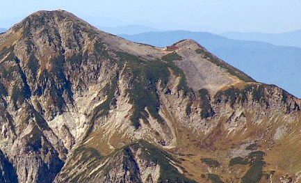 笠ヶ岳山頂部