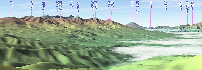 霧ケ峰より富士