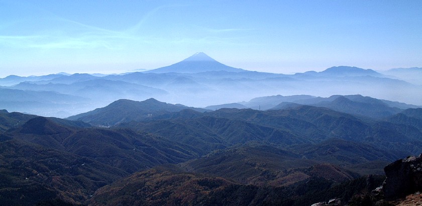 金峰山山頂から富士