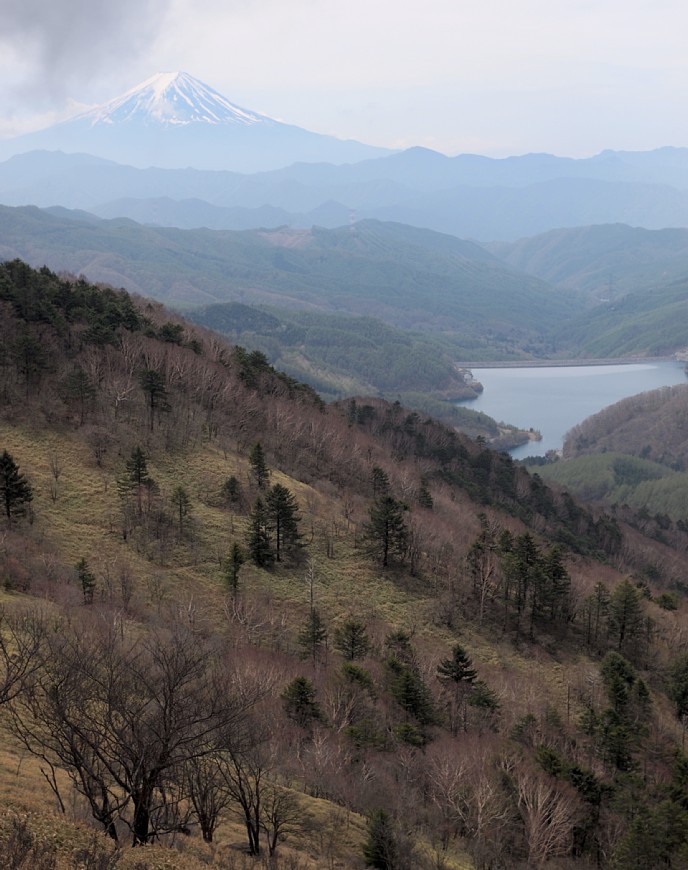 富士山と上日川ダム