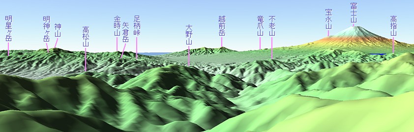 丹沢山山頂より富士