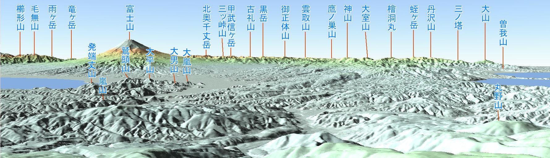 天城山から北／28mm相当