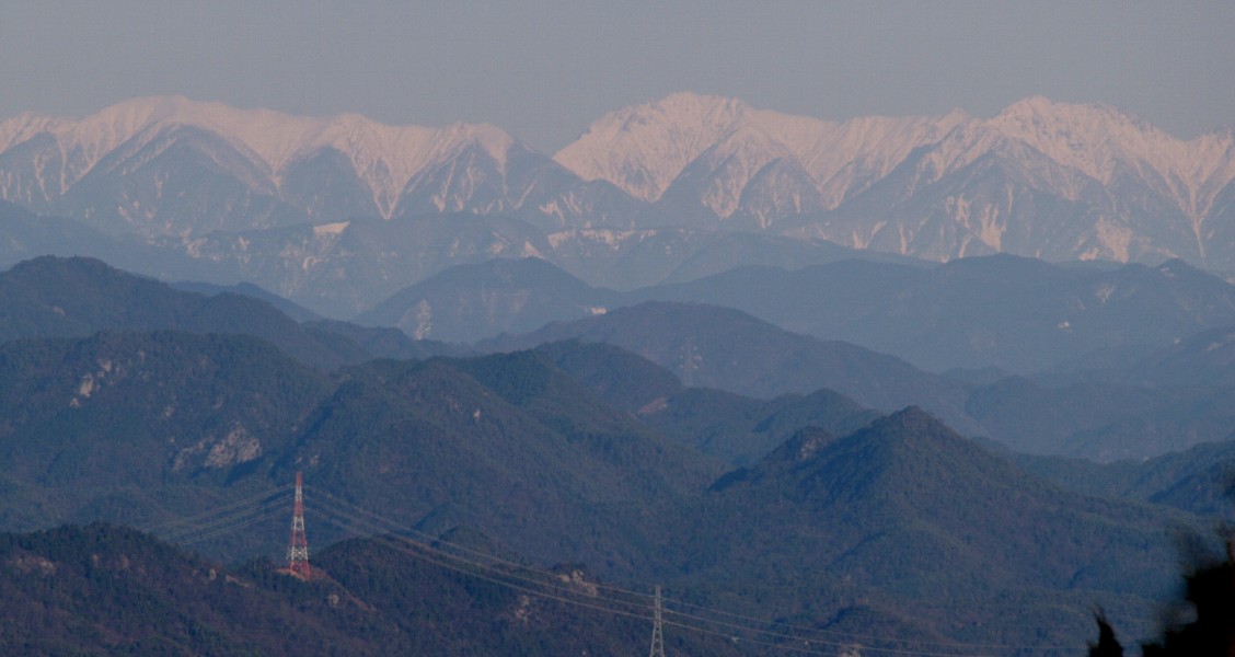 空木岳を西から