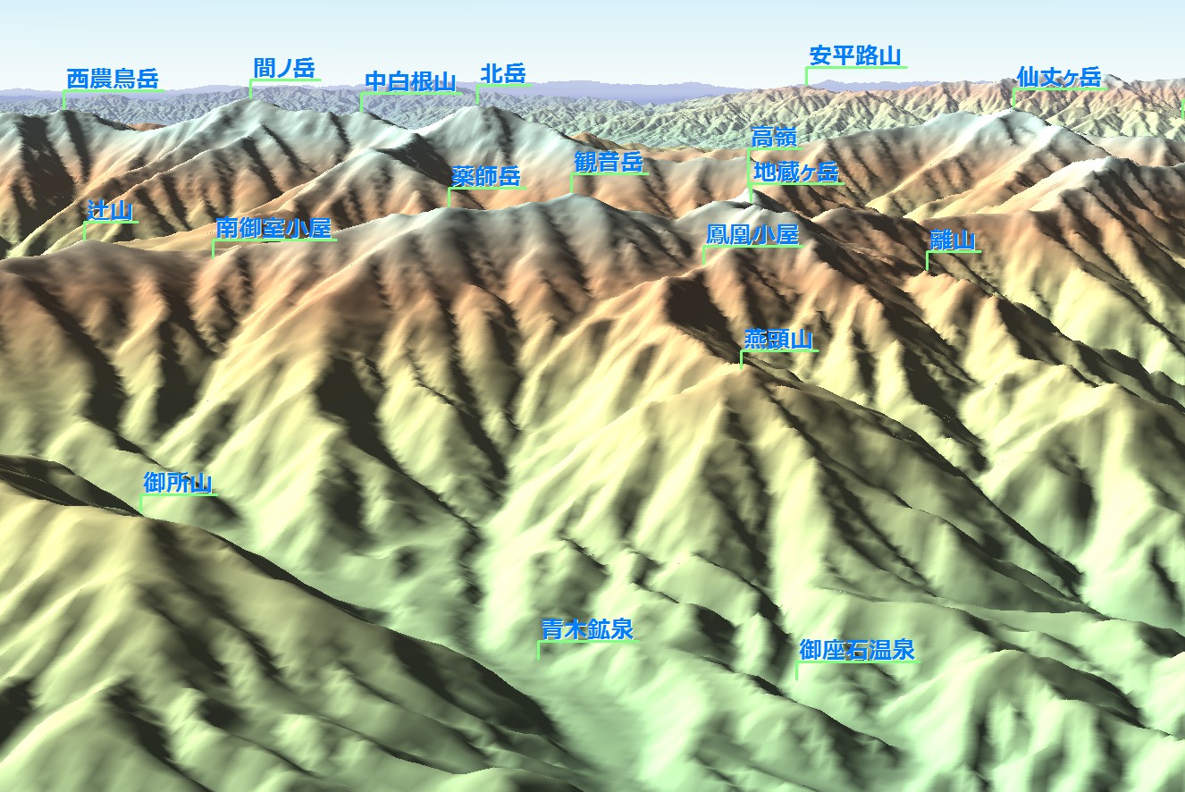 鳳凰山俯瞰図