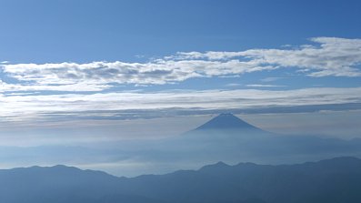 大門沢下降点から富士