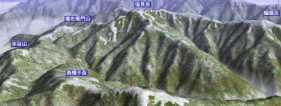 塩見岳/CG