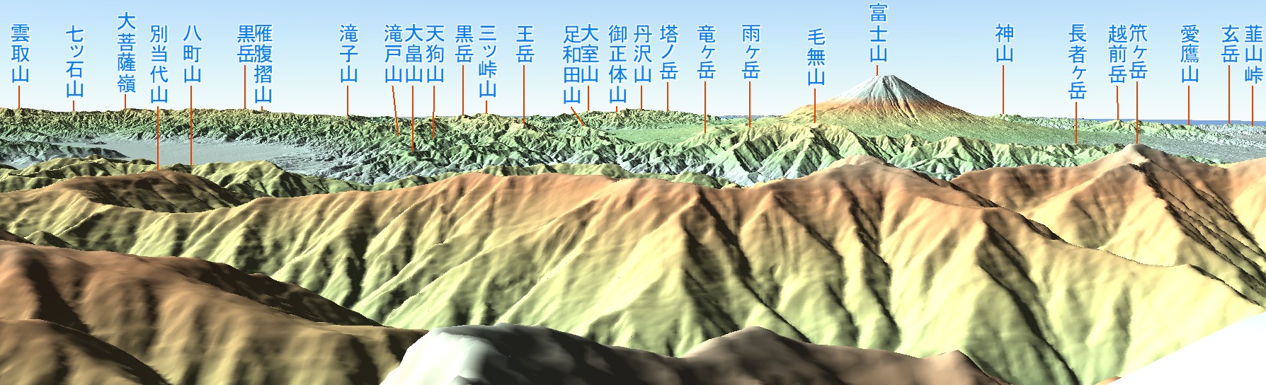 赤石岳から東南東/28mm