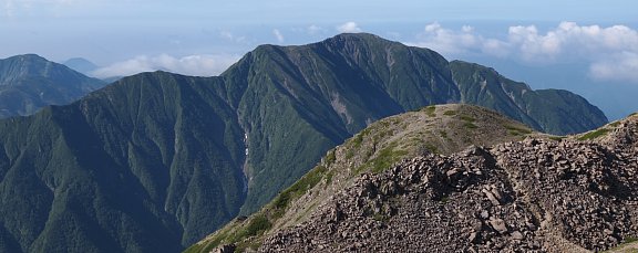 赤石岳から聖岳