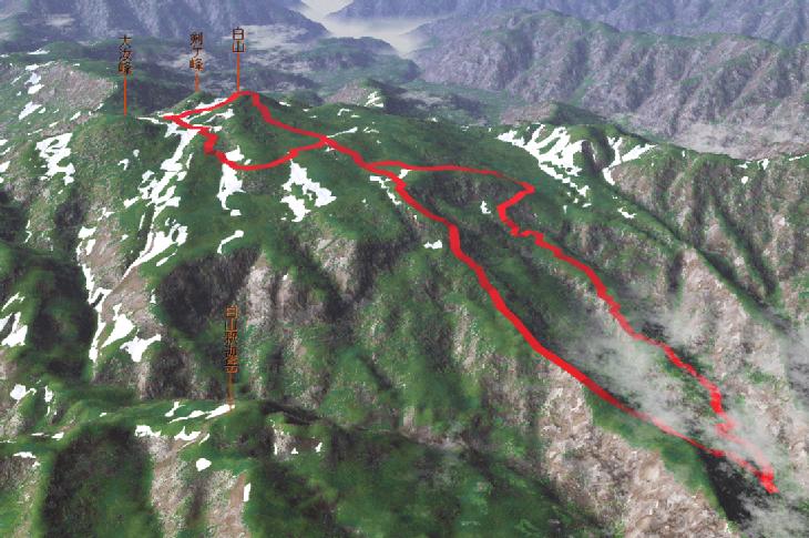白山俯瞰図