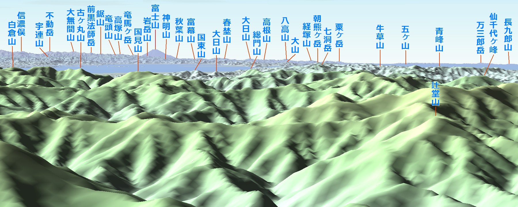 大峰山から東北東／100mm