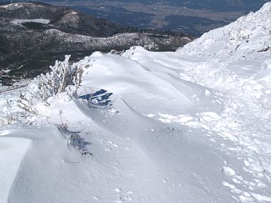 韓国岳下山道