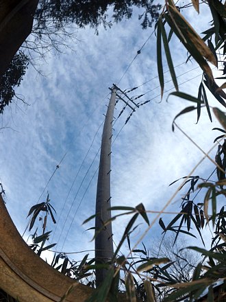 カーブミラーの空