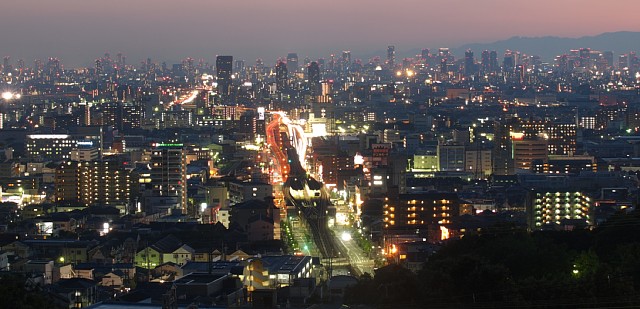 大阪平野夜景
