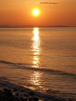 長松海岸の夕陽