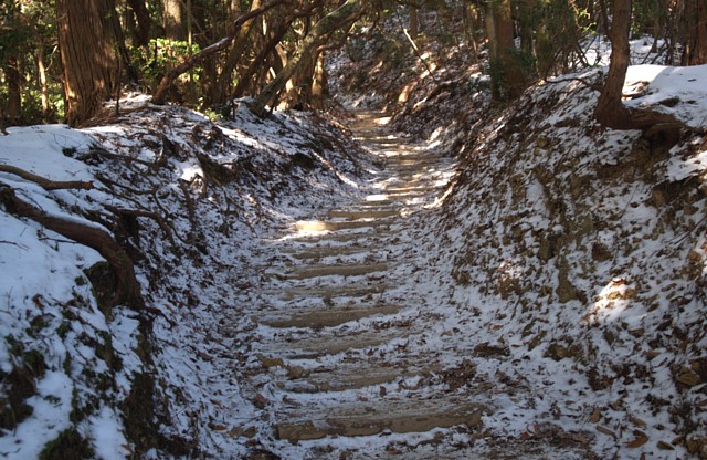 雪の階段