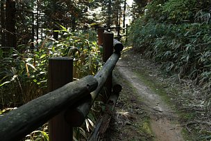 手摺のある山道