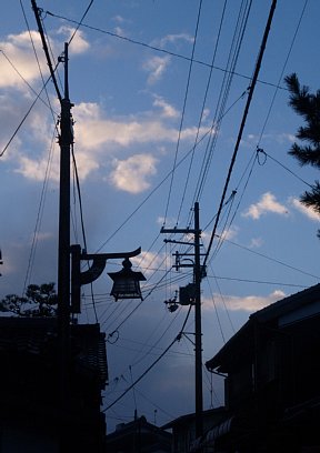 土山の夕暮れ