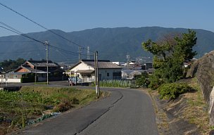 粕川右岸の道