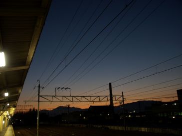 大垣駅の夕暮れ