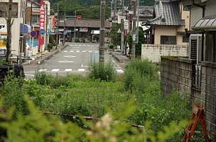 透かし見る家山駅