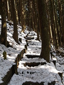 雪の階段