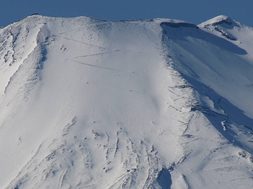 富士山のアップ