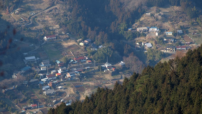 伏馬田の集落