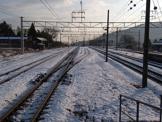 雪の線路