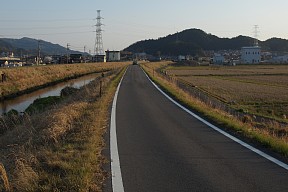 鳥羽川沿いの道…