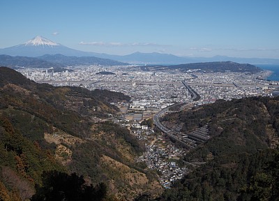 家康ベンチからの静岡平野