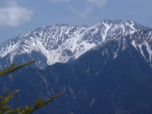 尾高山より赤石岳