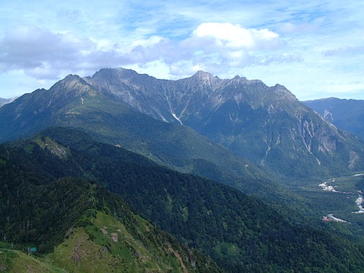 焼岳より穂高岳