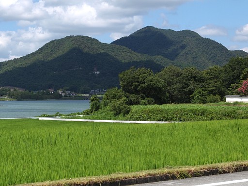 千条寺湖畔より千条寺山